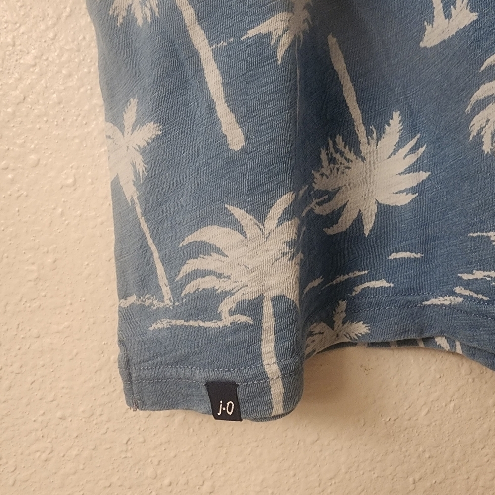 johnnie-O Hangin' Out 100% Cotton Indigo Palmy Golf Polo Shirt Mens Medium - Picture 3 of 9